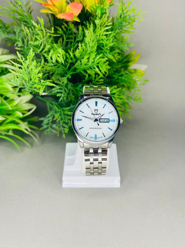Nuodun Silver Watch – Luxury Stainless Steel Men’s Timepiece|TIMESTIL