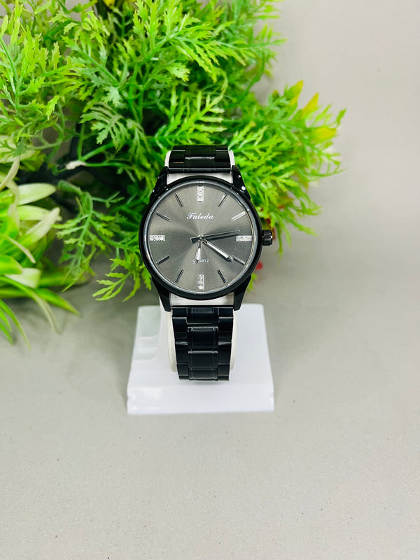 Faleeda Black Diamond Dial Watch – Premium Men’s Quartz Timepiece|TIMESTIL